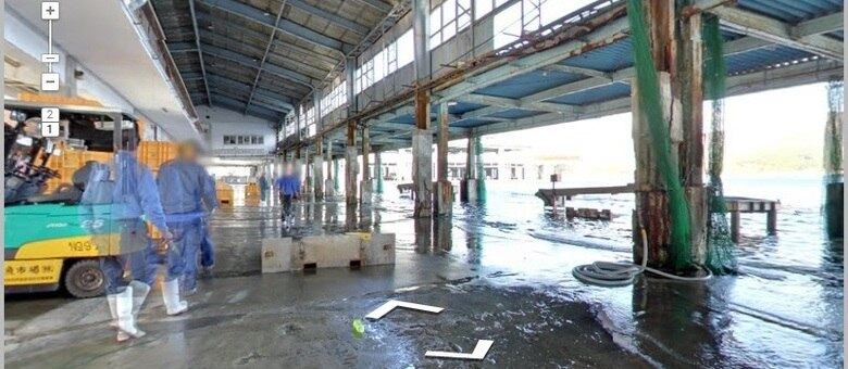 As fotos, feitas pela empresa americana desde novembro de 2014, fazem parte de um projeto criado no mesmo ano em que aconteceu a tragédia com o objetivo de evitar que as lembranças sobre o desastre desaparecessem. Funcionários caminham pelo mercado de peixe de Ofunato