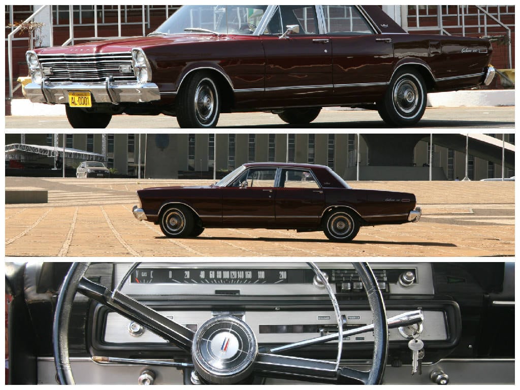 Fabricado entre 1967 e 1983, o Ford Galaxie 500 ainda
desperta olhares atenciosos dos fãs de carros antigos. Com 5,4 metros de
comprimento e 1,99m de largura, este clássico nacional impressiona, ainda hoje,
pelas dimensões. Em Brasília, há um exemplar especial: ele pertenceu ao
presidente Juscelino Kubitschek, figura política de extrema importância na
história do Brasil e também da capital federal