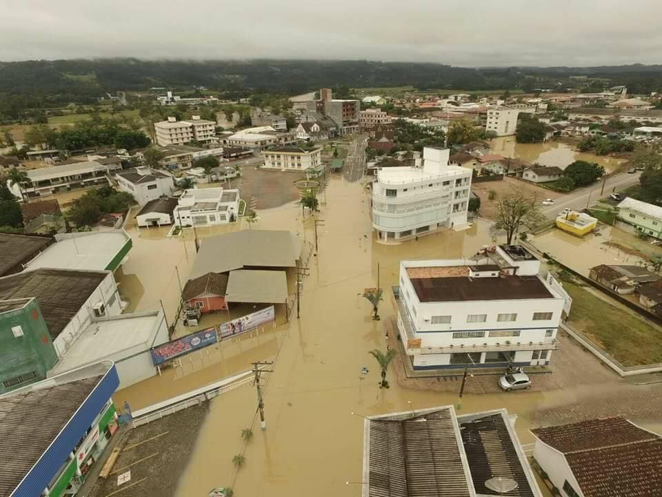 Cidade de Lontras (SC) tem mais de 250 pessoas em abrigos