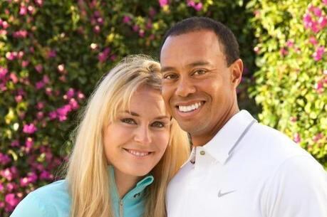 Tiger Woods e Lindsey Vonn, quando ainda estavam juntos