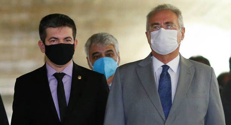 O vice-presidente da CPI da Covid, senador Randolfe Rodrigues, e o relator da comissão, senador Renan Calheiros