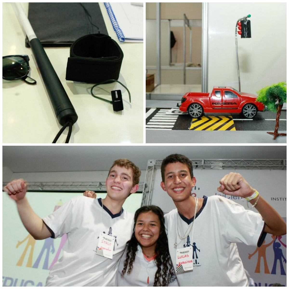 A primeira feira de ciências das escolas em tempo integral reuniu, em Águas de Lindoia, interior de São Paulo, 151 projetos produzidos por cerca de 400 estudantes do ensino médio das 47 escolas da rede pública com o novo modelo. 

Ao longo do ano, os alunos foram incentivados a trabalhar em projetos que pudessem ajudar a comunidade e representassem avanço no uso da tecnologia. 

Entre os modelos apresentados estavam uma bengala com GPS para auxiliar deficientes visuais e idosos, uma mochila massageadora para estudantes, ração para animais feita com sobras de merenda escolar e lombada eletrônica que usa o peso do veículo para alimentar os semáforos. 

Os trabalhos, apresentados na última sexta-feira (8), foram avaliados por professores de algumas universidades do País, como USP (Universidade de São Paulo), Unesp (Universidade Estadual Paulista) e UFABC (Universidade Federal do ABC). O R7 visitou a feira e conheceu alguns dos projetos mais interessantes e inovadores elaborados pelos estudantes

Colaborou Jéssica Rodrigues, estagiária do R7