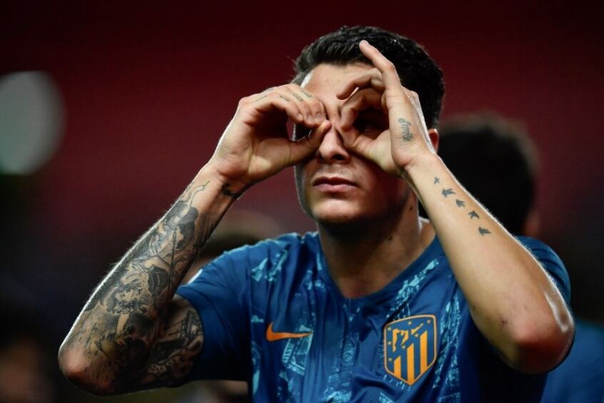 Giménez marcou o gol da vitória do Atlético de Madrid