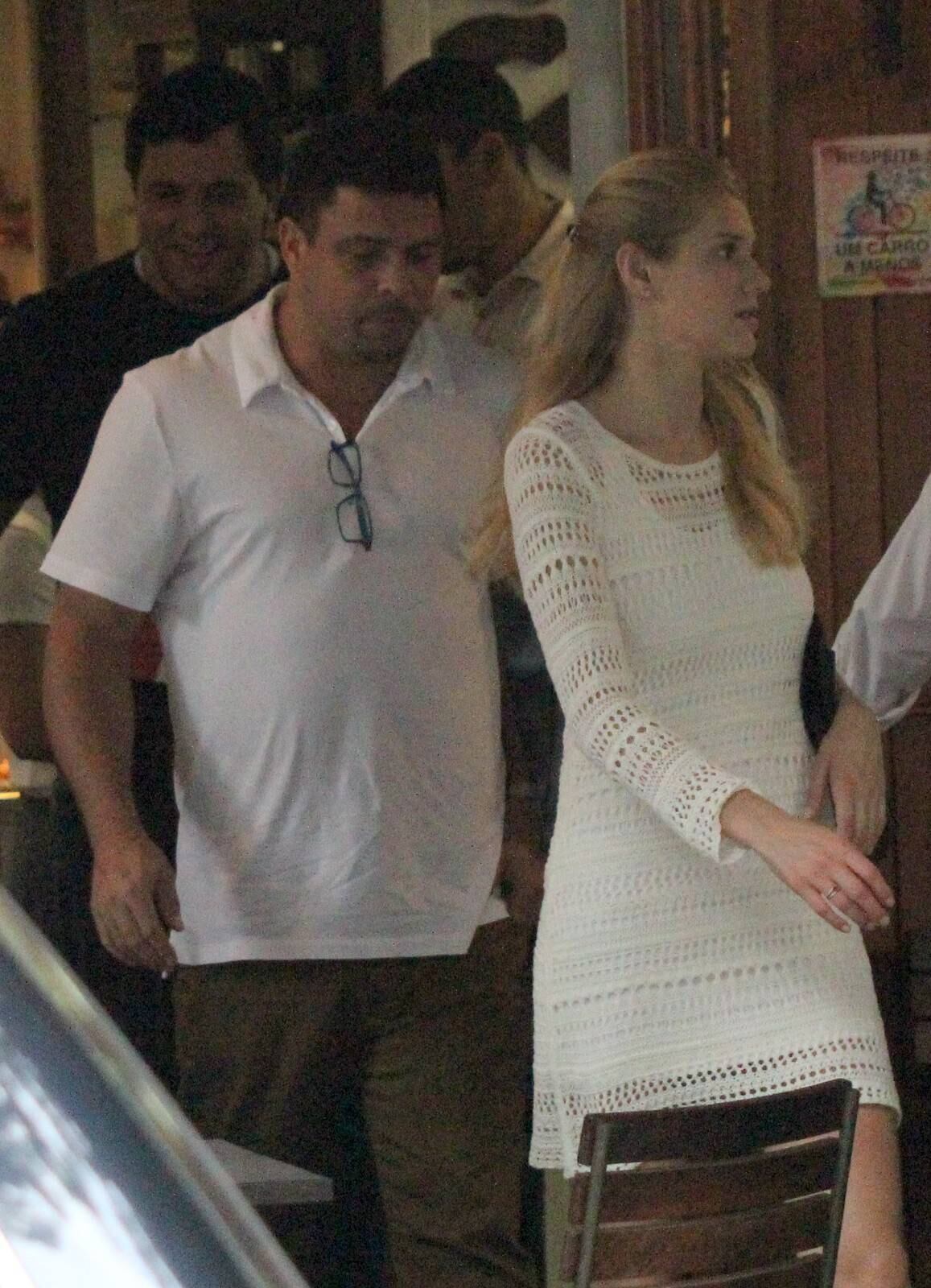 Os dois estavam com roupas bem confortáveis 