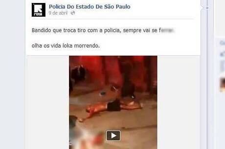 Post convida internauta a assistir à morte de baleados