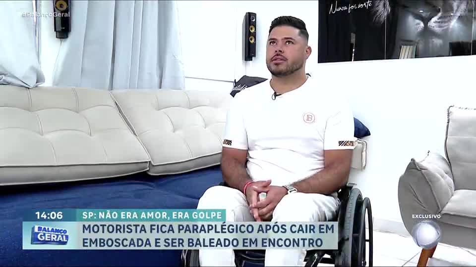 ‘Golpe do amor’: motorista fica paraplégico após cair em emboscada e ser baleado em encontro