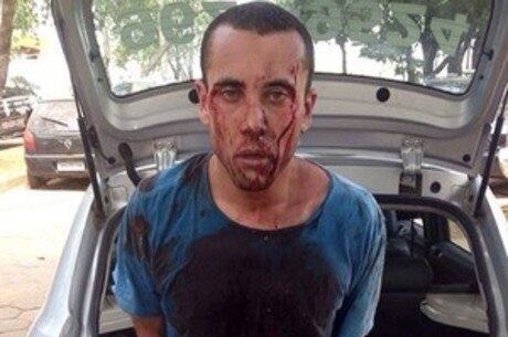 Carlos Eduardo no momento de sua prisão após perseguição policial