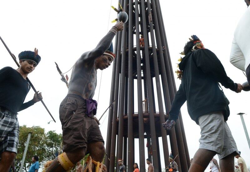 A APIB esclareceu que a PEC 215, se for aprovada, transfere a prerrogativa de definir a demarcação de terras indígenas do Poder Executivo para o Congresso Nacional. Na manhã desta terça, 70 índios que representam todo o grupo participaram de uma comitiva com a Comissão de Direitos Humanos do Senado Federal.

Os ativistas do GreenPeace e os membros da APIB e do CIMI esclareceram que a expectativa é que depois do ato público os índios se reúnam com representantes da bancada ruralista na Câmara dos Deputados. As frentes parlamentares de apoio aos povos indígenas e de direitos humanos também devem participar do encontro.