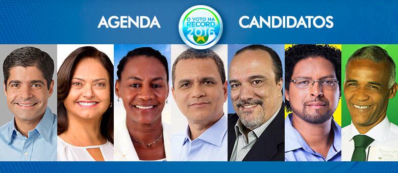 Agendas estão seguindo a ordem alfabética dos candidatos registrados no TRE