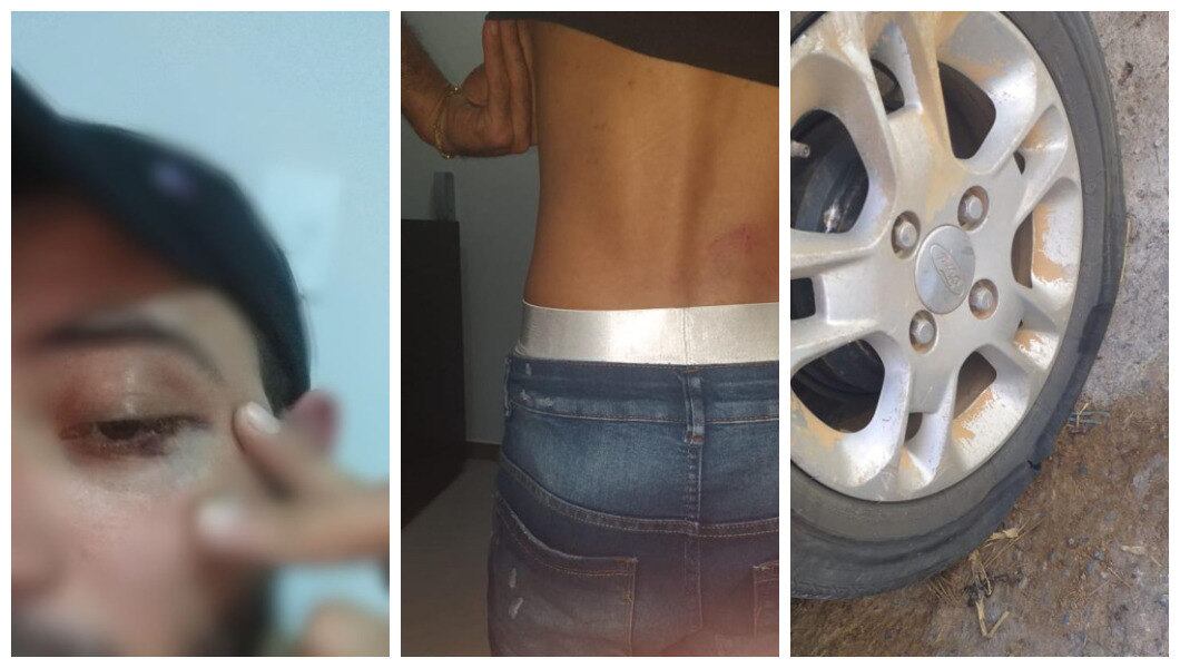 Vítima registou agressões e carro danificado