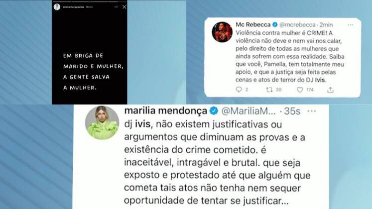 Outros famosos, como Bruna Marquezine, MC Rebeca e Marília Mendonça foram até as redes sociais mostrar apoio à arquiteta