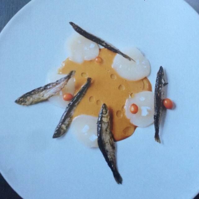 O Instagram do renomado chef René Redzepi, que cozinha no Noma, na Dinamarca, eleito o melhor restaurante do mundo pela revista Restaurant é cheio de pratos que prometem surpreender que vão de sardinhas a insetos nada apetitosos. Na foto acima está um cremoso molho de ouriço e fatias de vieiras. Siga: @reneredzepinoma

