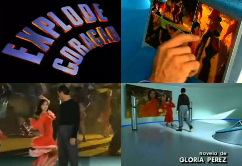 Assim como Maria Fernanda Cândido, outra atriz apareceu pela primeira vez em uma abertura de novela: Ana Furtado estreou na telinha dançando com castanholas na surreal abertura de Explode Coração (1995). Ao som de Ibiza Dance, do Roupa Nova, Ana se teletransportava de uma festa cigana para a sala de um homem rico.

Curiosamente, a passagem acontece por meio de um simples toque em um computador, muito parecido com os tablets de hoje em dia (nesta época a internet apenas engatinhava no Brasil).

Mas, por mais inovadora que esta abertura possa ter sido, não há como excluí-la da lista das piores de todos os tempos