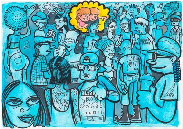 Bueno na balada: as filhas, que ficaram em casa, não saem da
cabeça. “Elas estão sempre na minha cabeça, como
lâmpadas acessas, um fogo que não se pode descuidar, uma tensão permanente de mamífero que proteger as crias. Mas essa noite a
presença delas ficou mais leve. Um sentimento de confiança me contagiou. Papai
e mamãe vão curtir um merecido birinaite e tudo vai ficar bem”, escreve.