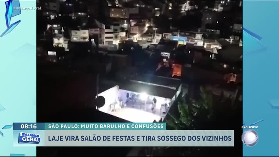 Laje vira salão de festas e perturba vizinhos em Jandira (SP)