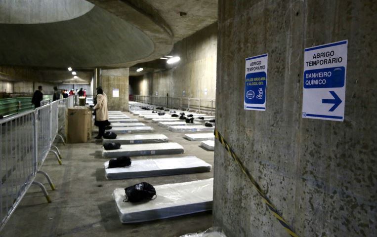 Estação Pedro II será equipada com colchões e cobertores e terá oferta de jantar