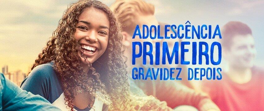 Imagem da campanha contra gravidez precoce