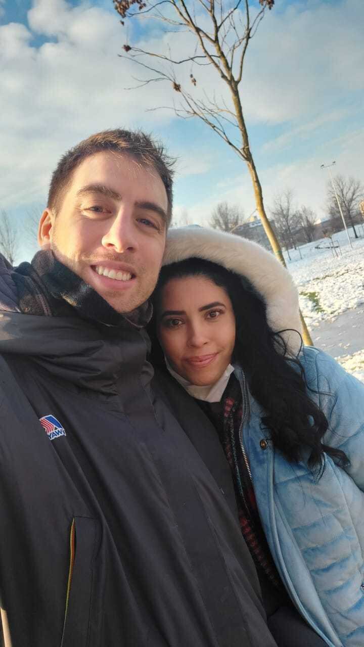 Deise e seu noivo, Stefano