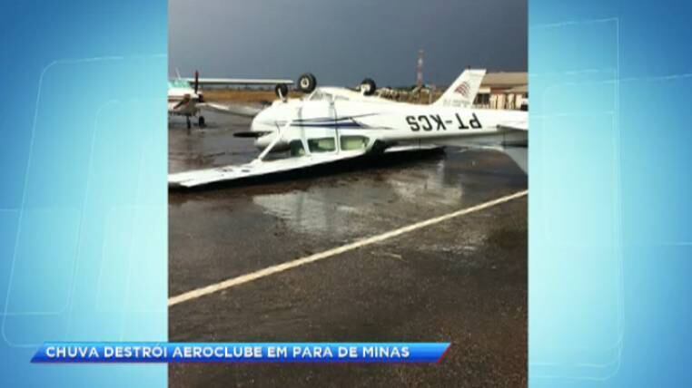 Segundo
testemunhas, a tempestade durou, aproximadamente, 10 minutos. Chuva
de granizo também foi registrada na região. Com a força dos
ventos, algumas aeronaves foram arrastadas e bateram em outras. Um
avião ficou de cabeça para baixo