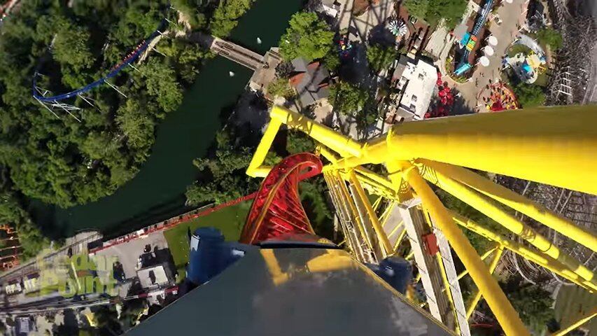 A Top Thrill Dragster é assustadora. Os visitantes sobem a 128 metros de altura e descem numa queda de 121,9 metros, a uma velocidade espantosa de 192,9 km/h.