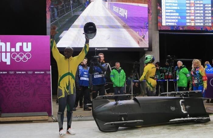 A dupla jamaicana do bobsled masculino pode ter saído de Sochi sem uma medalha nas mãos, mas conquistou o primeiro lugar no quesito simpatia, entre os torcedores russos