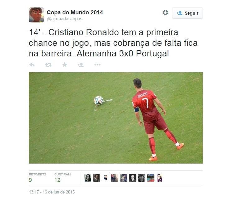 Na vitória da Alemanha diante de Portugual, uma cena marcante registrada foi a prévia de uma cobrança de Cristiano Ronaldo