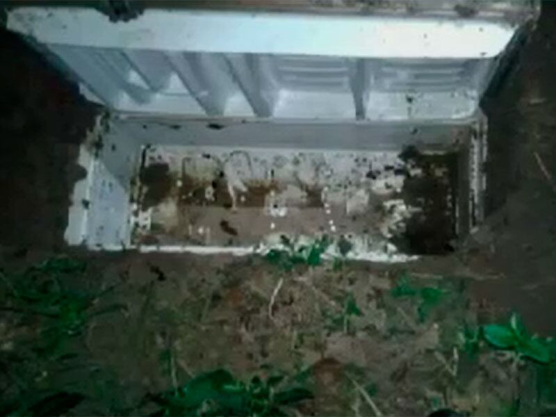 Freezer com as armas estava enterrado no quintal da fazenda Timbó