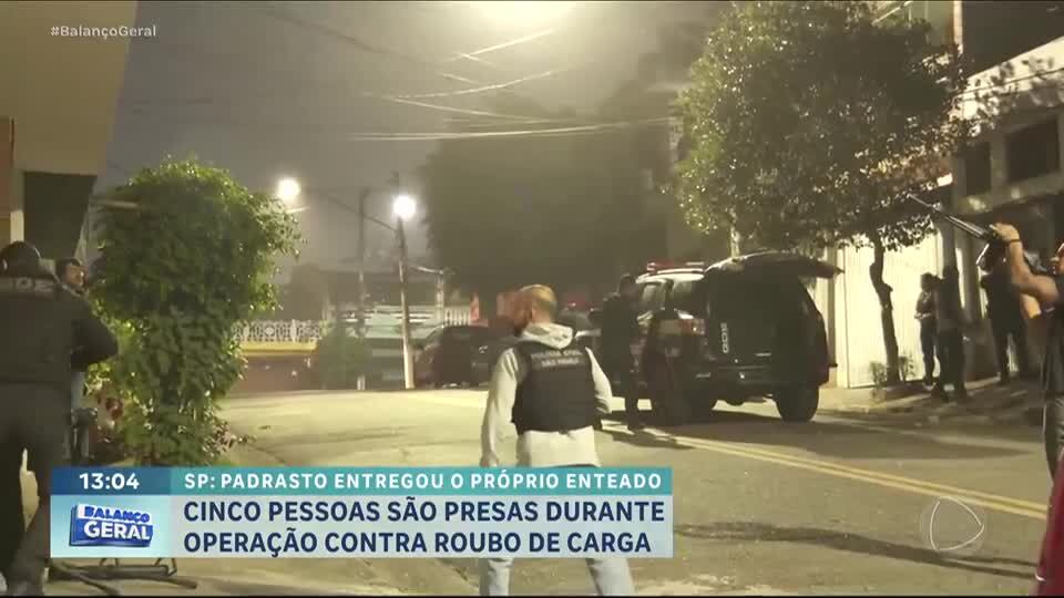Polícia prende cinco suspeitos em operação contra roubo de cargas em Diadema (SP)