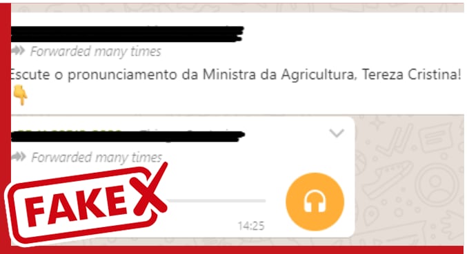 Extraído de aplicativo de mensagens
