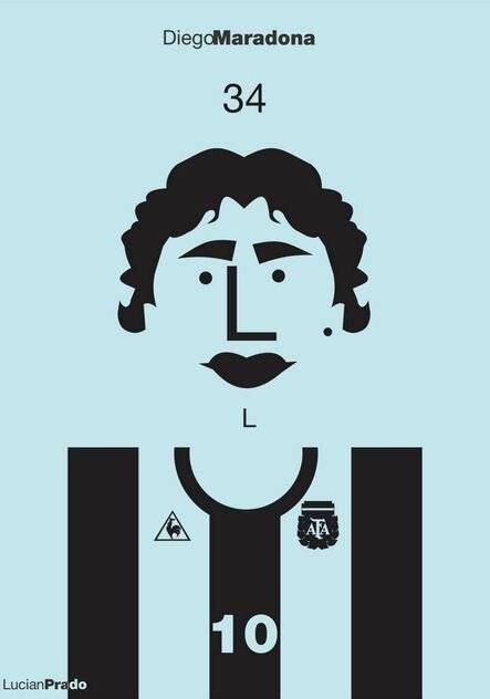 Considerado o segundo maior jogador da história, Maradona deixou um legado eterno no futebol mundial. Ídolo argentino e de clubes como Boca Juniors e Napoli, era habilidoso, encrenqueiro e genial. Esteve presente nas duas únicas conquistas da Argentina da Copa do Mundo, ganhando destaque na segunda delas, em 1986, quando se tornou El Pibe de Oro. Foi nesta Copa que, nas quartas de final, marcou dois gols diante da Inglaterra, um deles um verdadeiro golaço, quando driblou diversos adversários, sendo considerado O Gol do Século. O segundo gol ficou conhecido como La Mano de Dios por causa do gol de mão do argentino