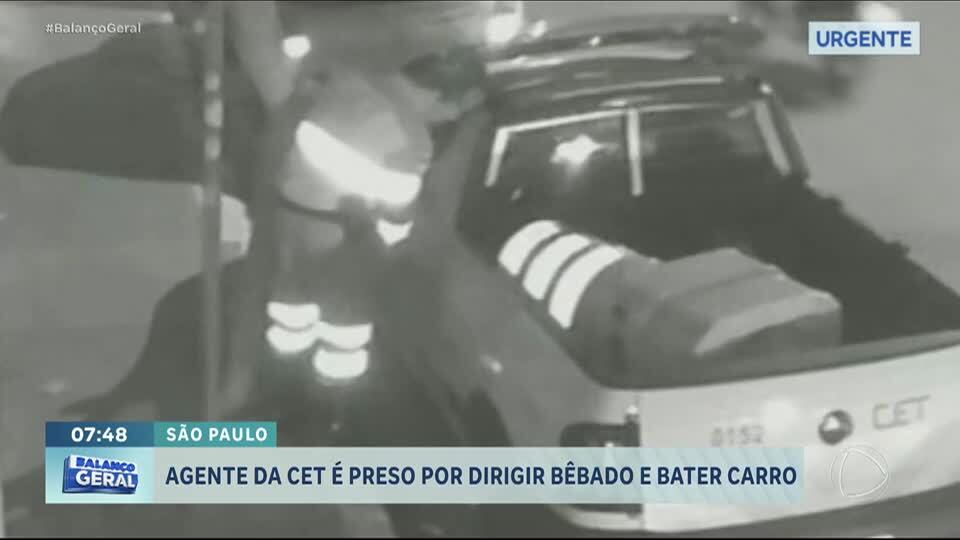 Agente da CET é preso após dirigir viatura embriagado em São Paulo