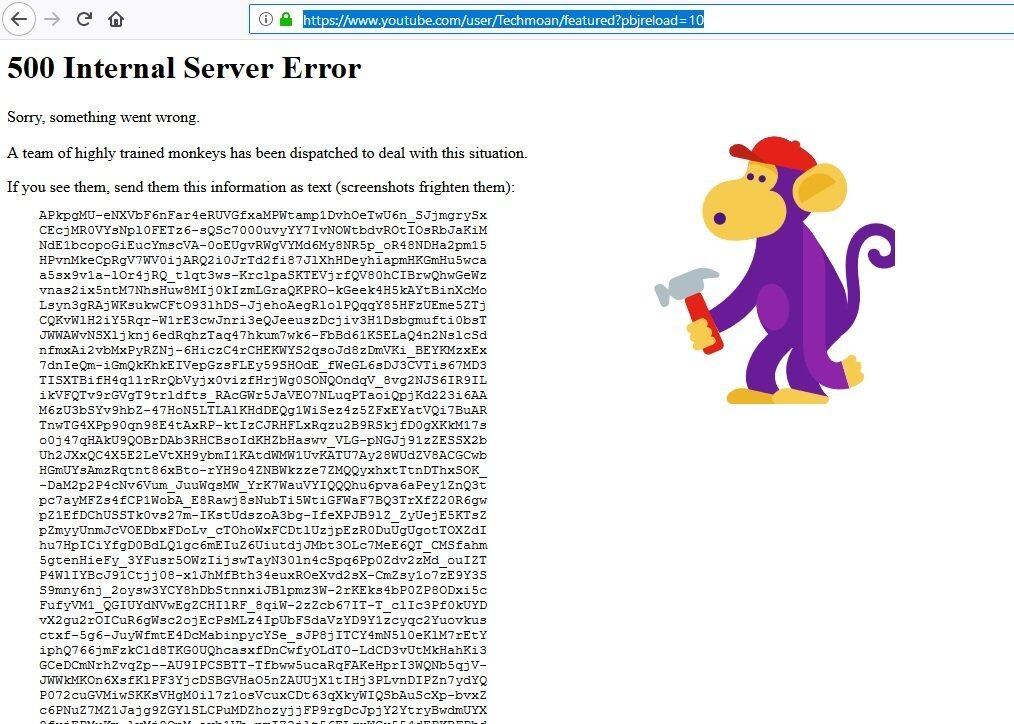 Portal de vídeos publicou nota informando que trabalha para resolver falha Crédito: Reprodução CP