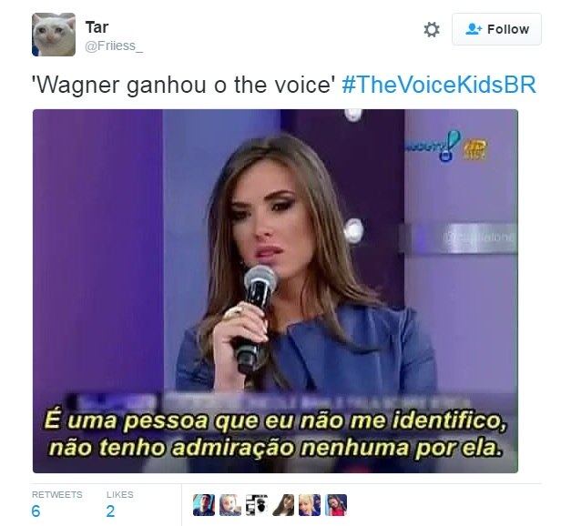 Alguns internautas não entenderam a vitória de Wagner Barreto