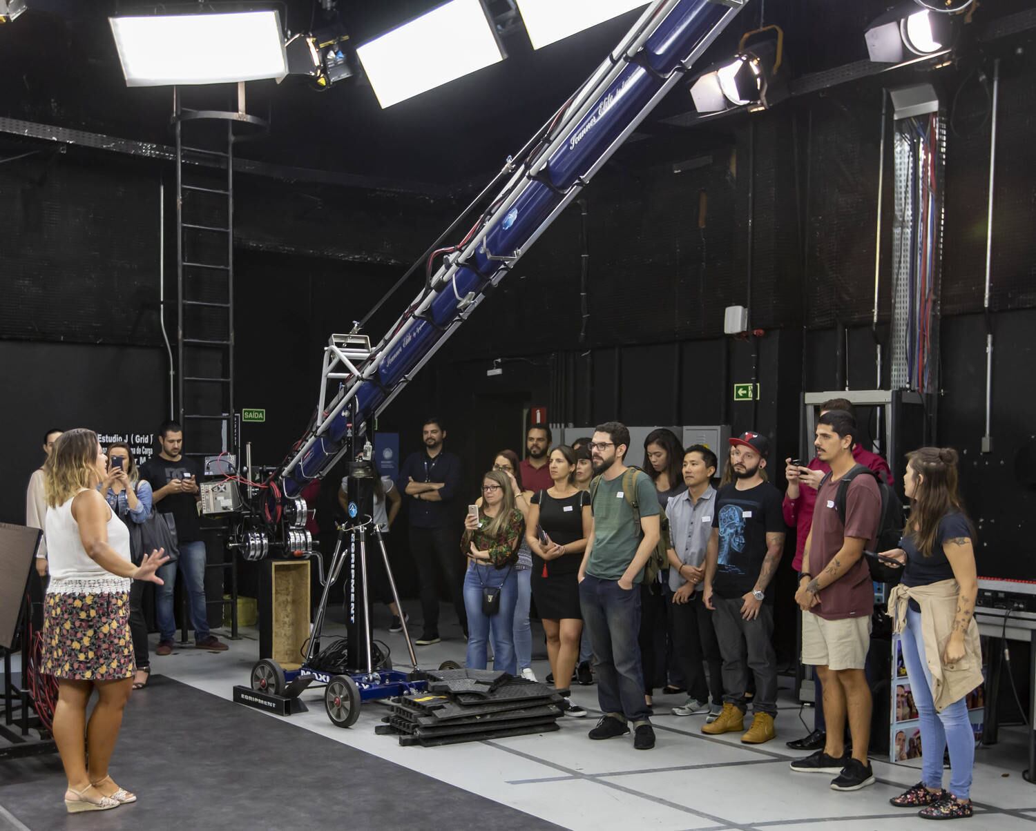 Eles também acompanharam os bastidores do Domingo Espetacular