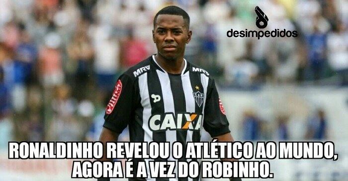 No Galo, Robinho desencantou logo com três gols...