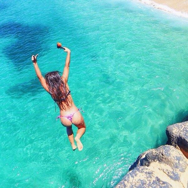 Ou pulando para o mar no Hawaii...