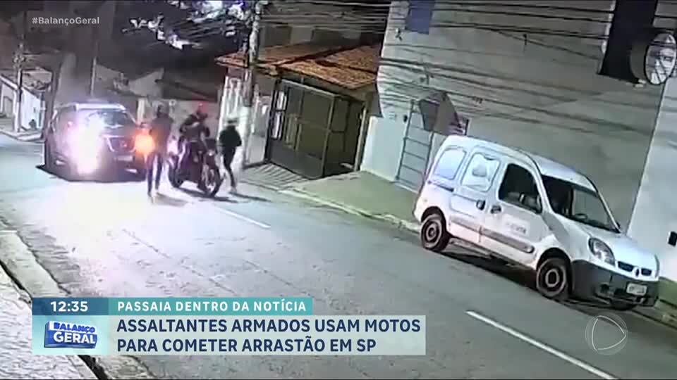 Dentro da Notícia: Assaltantes armados usam motos para fazer arrastão em São Bernardo do Campo (SP)