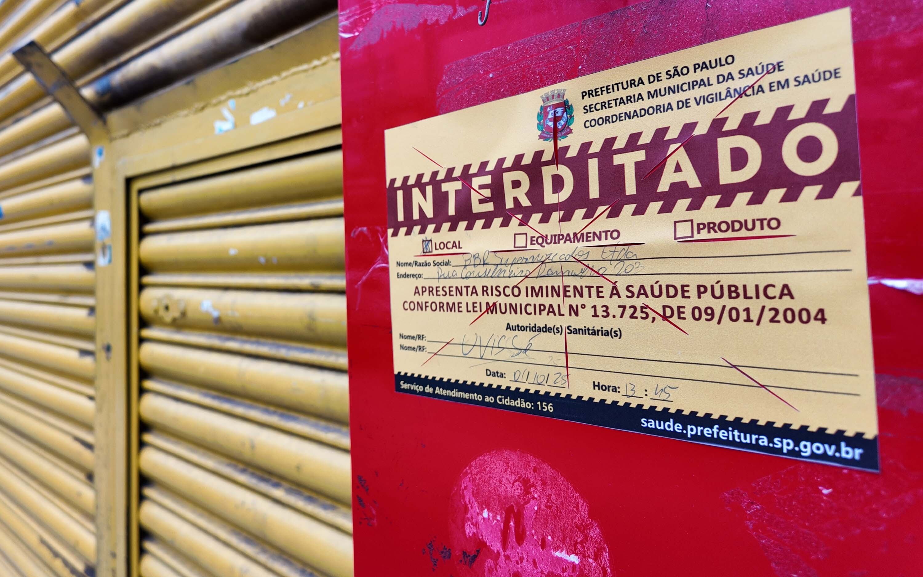 Caso de intoxicação por metanol fecha comércio em SP