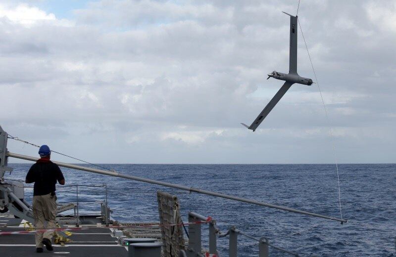 Teste de um Vant feito pela Marinha do Brasil em 2014