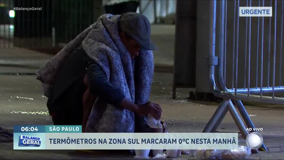 São Paulo tem dia mais frio do ano nesta quarta (25), e temperatura chega a 0ºC no extremo sul