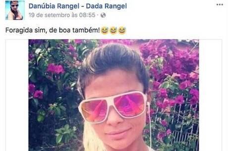 Postagem de conta atribuída a Danúbia no Facebook