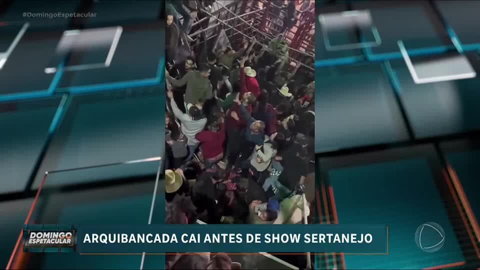 Arquibancada desaba pouco antes de show da dupla Gian e Giovani no interior de São Paulo