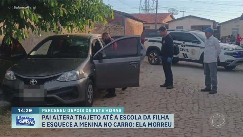 Criança de 3 anos morre após pai esquecê-la dentro do carro no caminho da escola