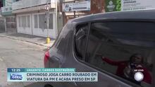 Criminoso é preso após jogar carro roubado em viatura da polícia durante perseguição em Osasco (SP)
