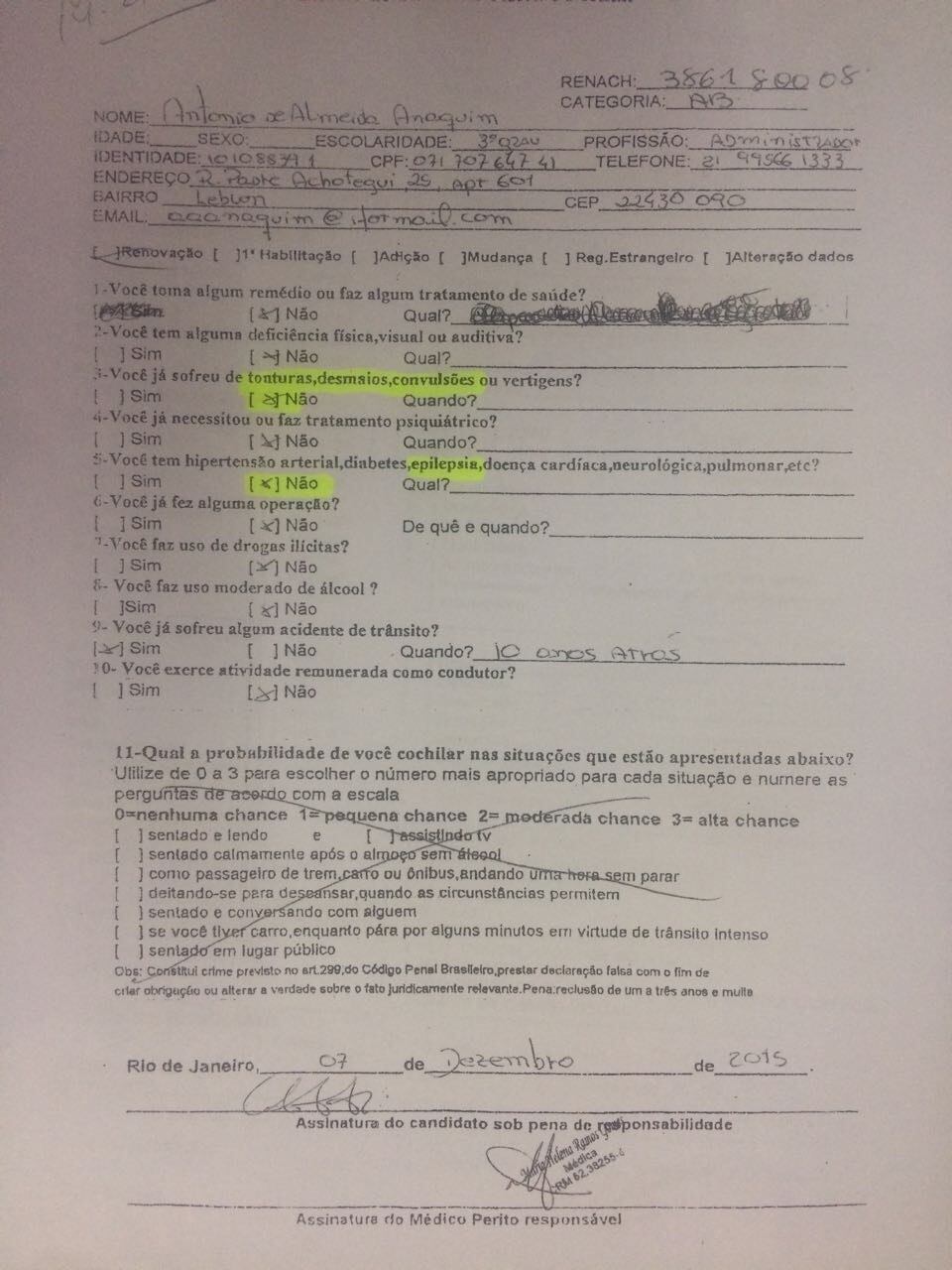 Documento Detran CNH