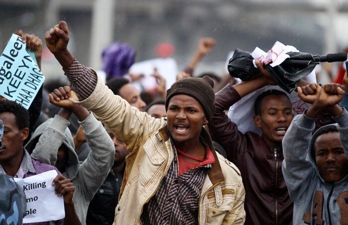 Em Amhara, moradores disseram que a polícia disparou contra manifestantes
