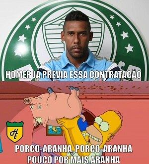 Recém chegado ao Palmeiras, o goleiro Aranha não demorou em virar meme na internet