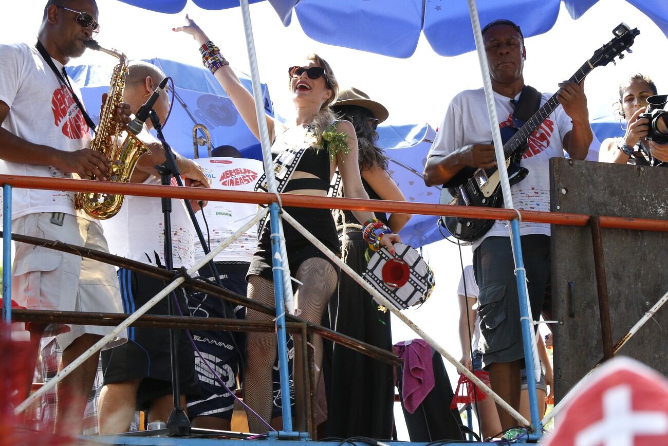 O bloco desfilou na Praça Santos Dumont, na Gávea, no Rio de Janeiro
