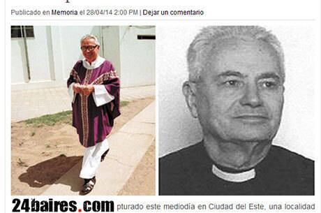 O padre de 80 anos foi detido em sua residência, a paróquia Virgem do Rosário em Ciudad del Este