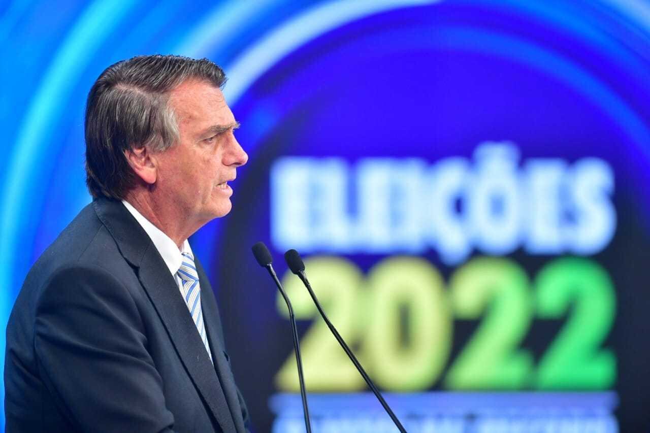 Presidente Jair Bolsonaro durante sabatina na Record TV